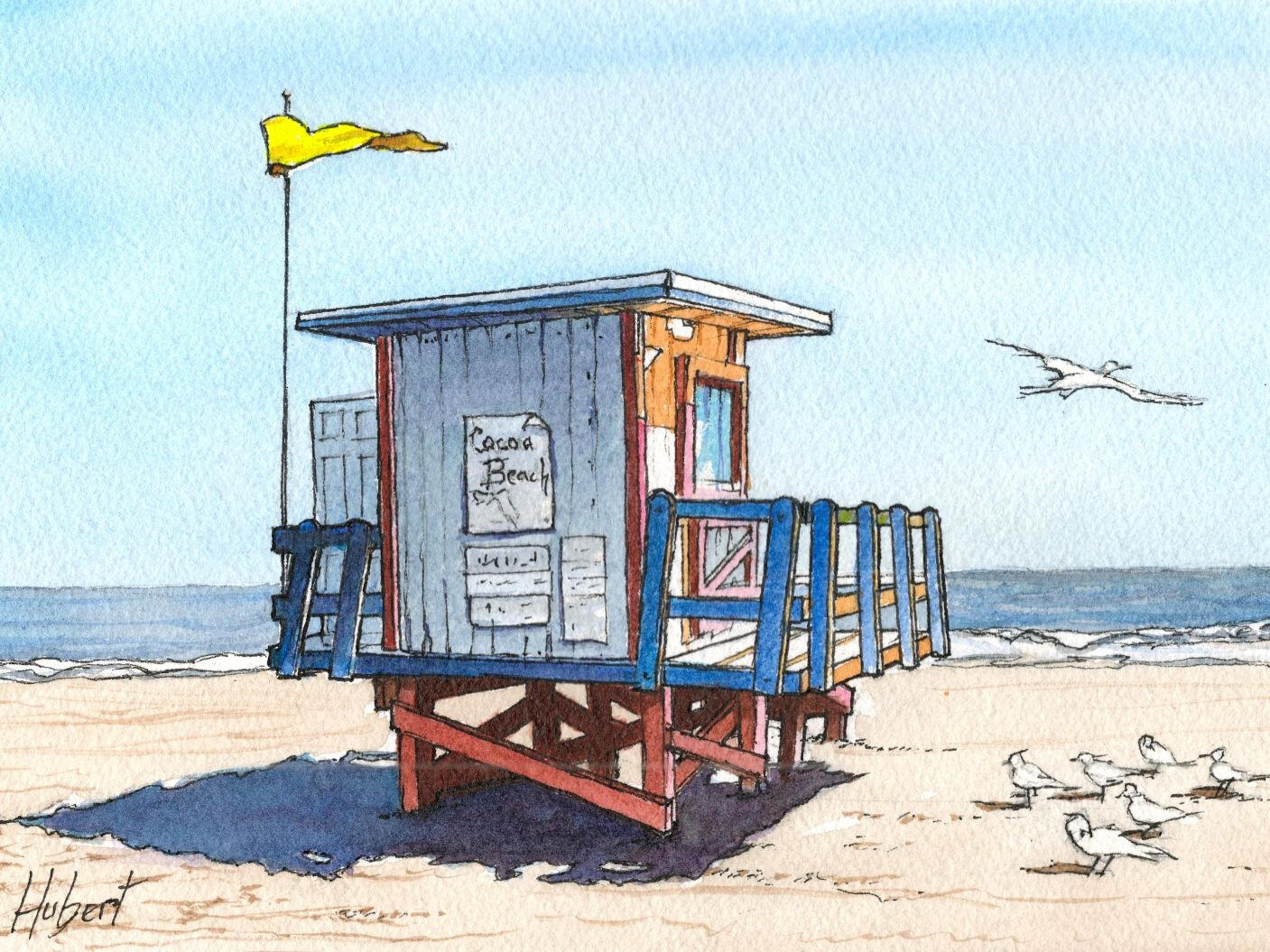 Lifeguard hut